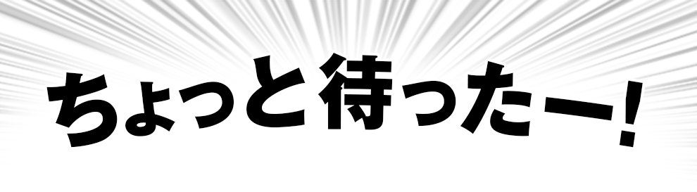 ちょっと待ったー！